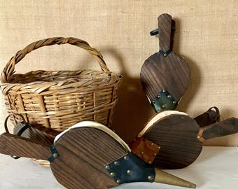 Vintage French Fireplace Bellows,  1940s Fireside Tool,  Country House Decor , Farmhouse Hearth Accessory.