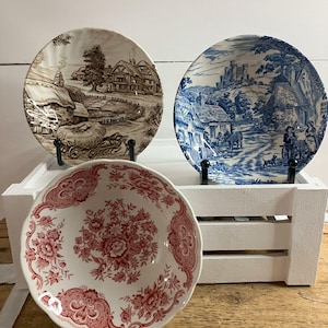 Vintage engelska skålar i järnsten - Ridgeway & Wedgwood Cottage Decor