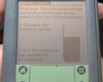 Palm VII 3Com PDA Working Tested + Lucasfilm Genuine Leather Case Leeds Vintage