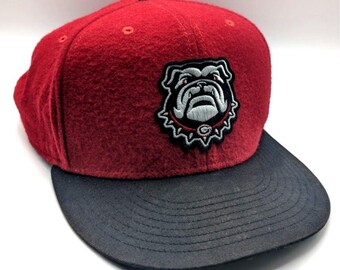 Nike True Georgia Bulldogs Fitted Hat 7 5/8 Red Wool Blend UGA NCAA Football