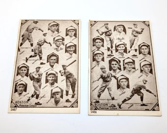 Vintage 1929-30 Boston Red Sox Team Composite Cards Lot of 2 SH86 SH87 Pre-War