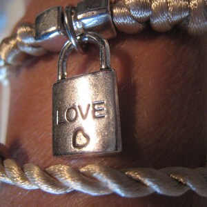 Knotted Satin Choker with Love Lock image 4