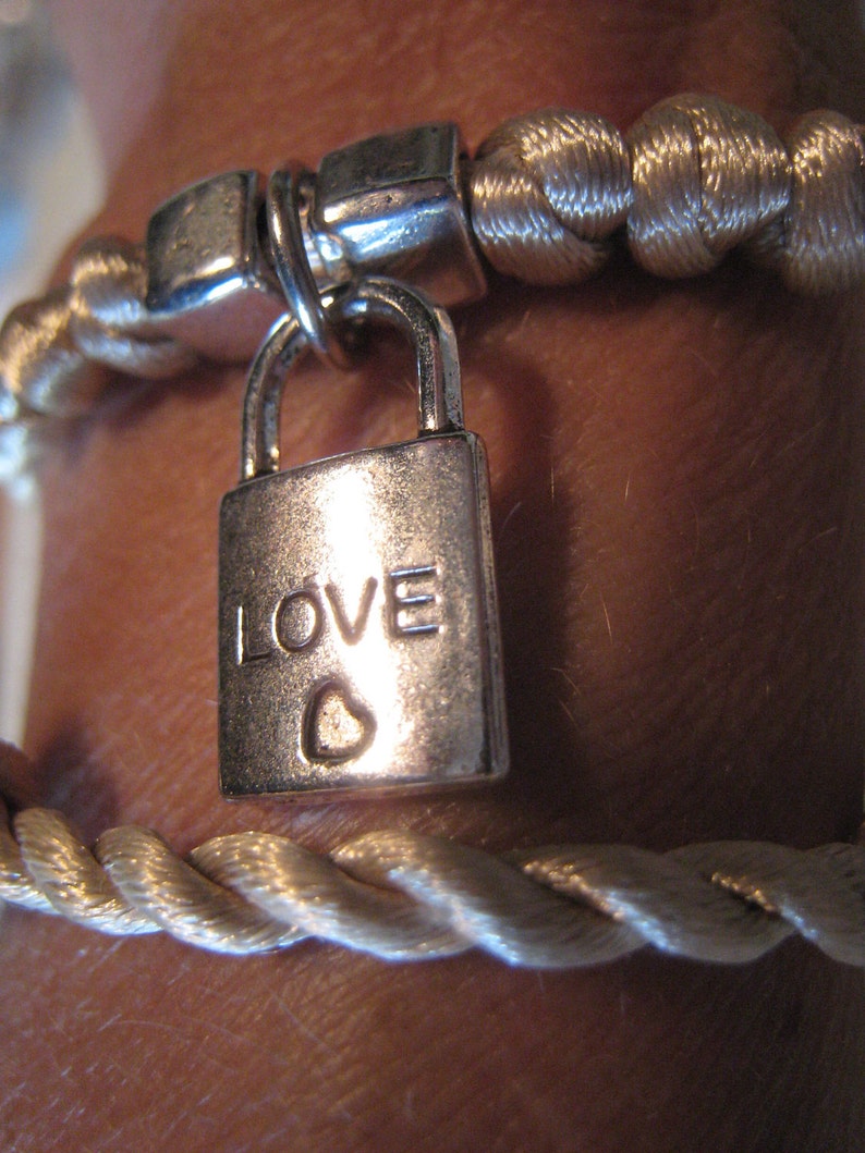 Knotted Satin Choker with Love Lock image 4