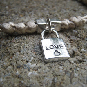 Knotted Satin Choker with Love Lock image 2