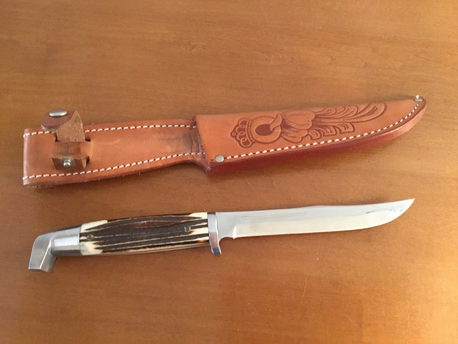 Queen Fixed Blade Hunting Knife Model 95 Q Steel Tang Mark 5 Etsy