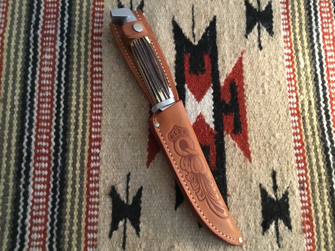 Queen Fixed Blade Hunting Knife Model 95 Q Steel Tang Mark 5 Etsy