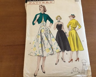 1960's Women's Dress Pattern Butterick Size 14 Three Styles