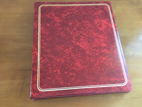 2 Vintage Unused Scrapbooks by De Luxe Craft Red and Brown