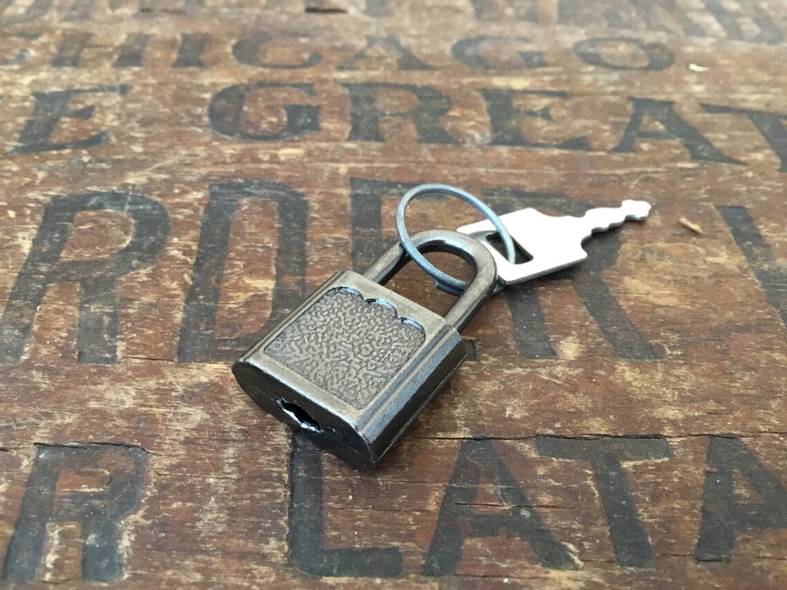 Luggage Lock and Key Small Padlock Treasure Box Lock and Key Etsy