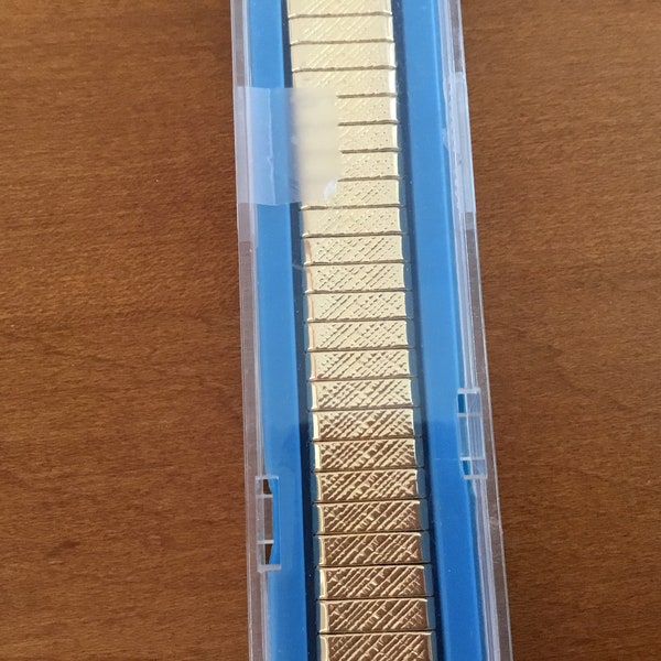 Watch Band Gold Textured Expansion Band Curved Ends