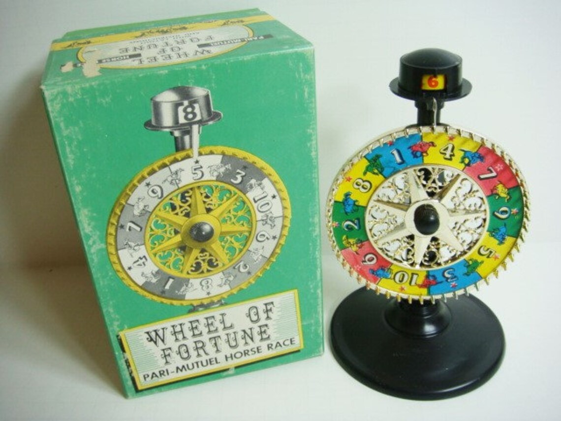 Wheel Of Fortune Pari Mutuel Horse Race Game 1950's Etsy