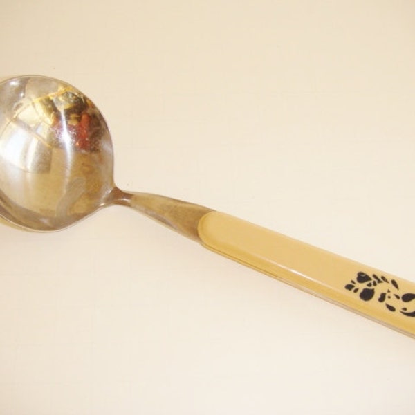 Pfaltzgraff Folk Art Ladle Stainless Mardi Gras type stainless