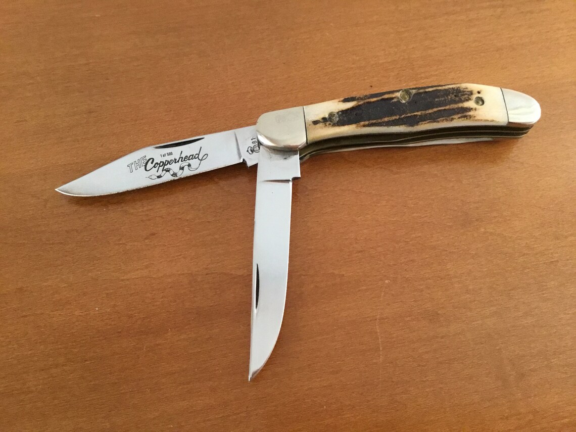 Pocket Knife Queen Knife Copperhead S289 Factory Blades Etsy