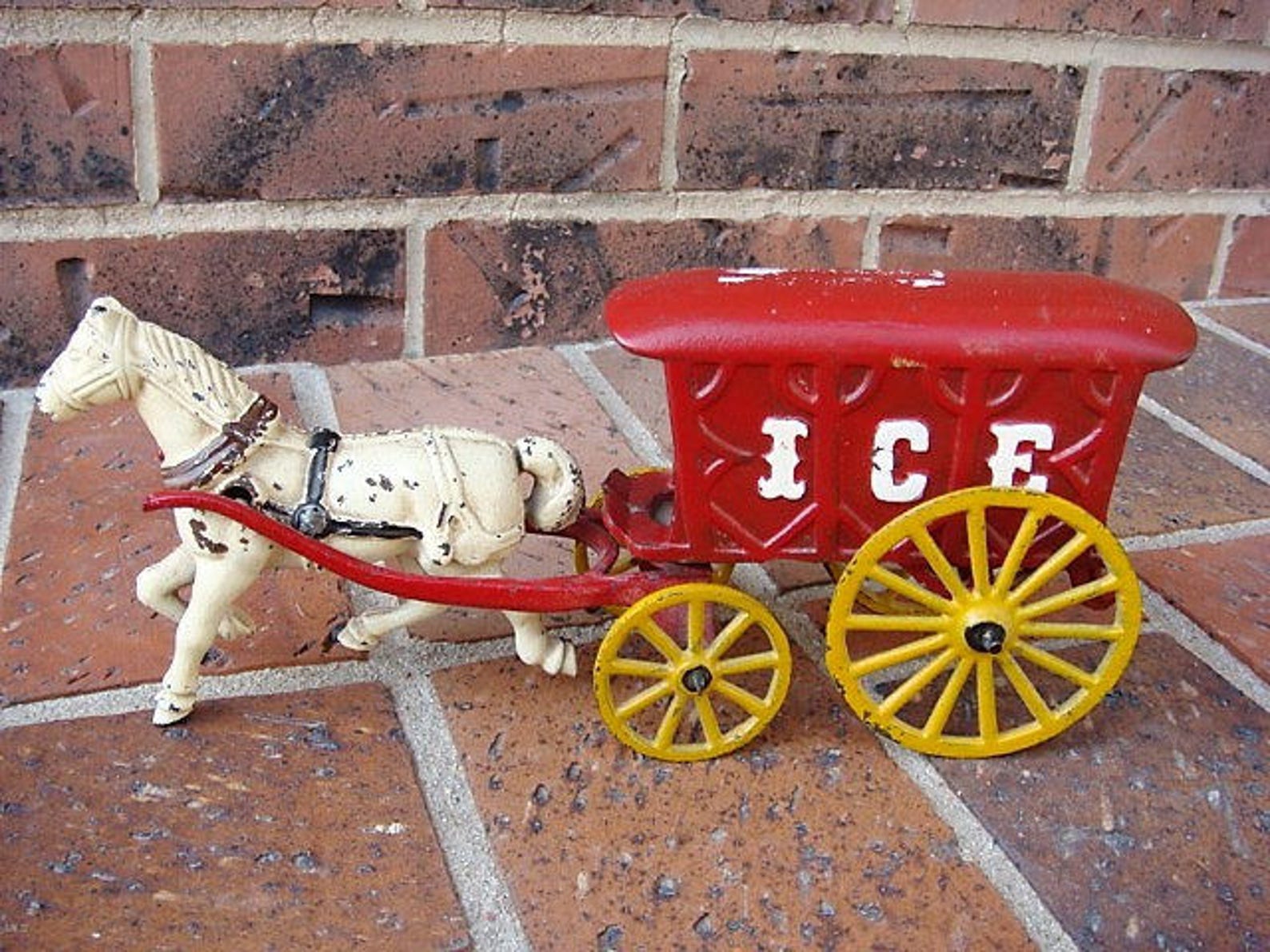 Ice Wagon and Horse Cast Iron Vintage Ice Wagon Horse Drawn Etsy