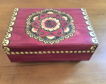 Hand Carved Wooden Jewelry Box Poland Hand Carved Box