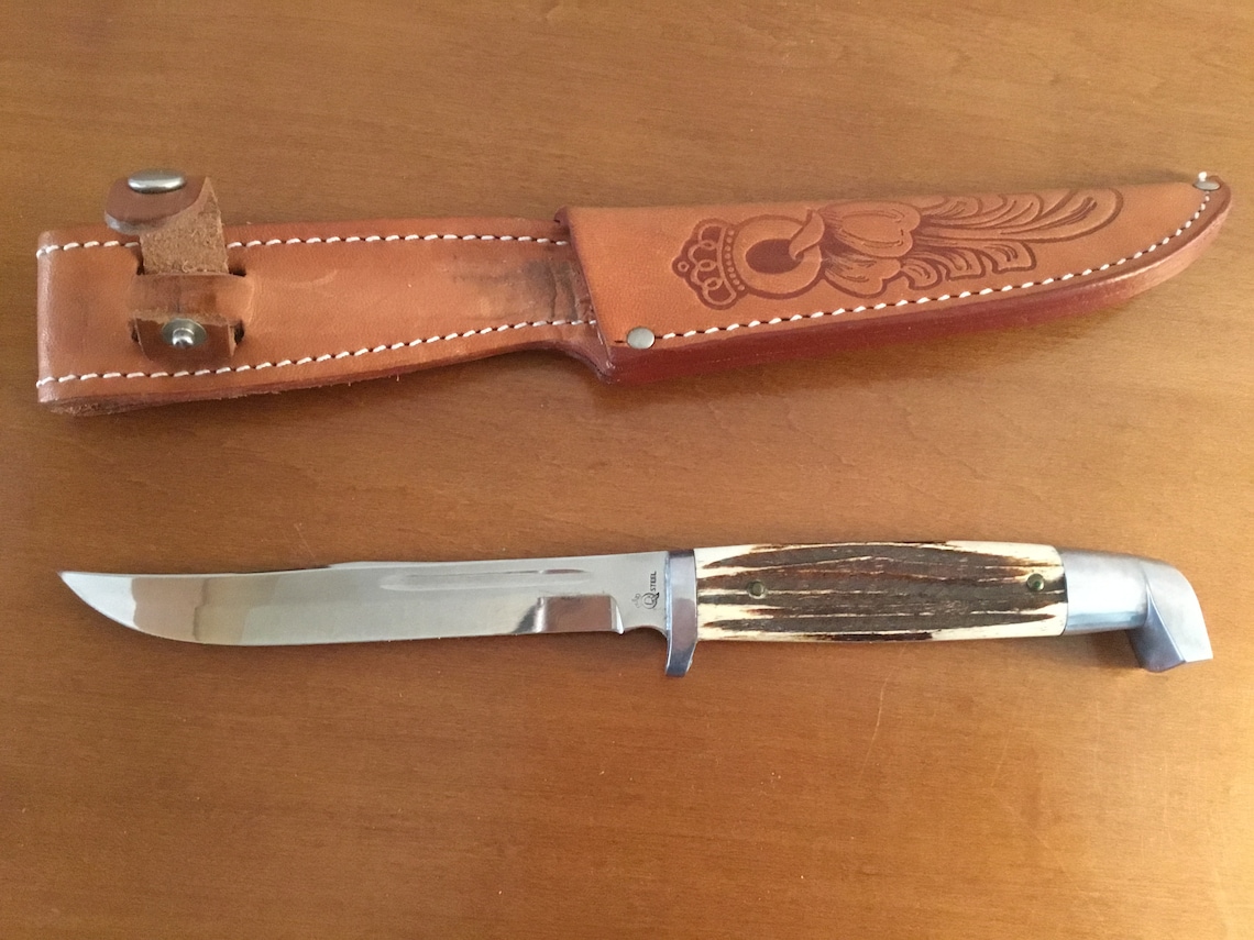 Queen Fixed Blade Hunting Knife Model 95 Q Steel Tang Mark 5 Etsy