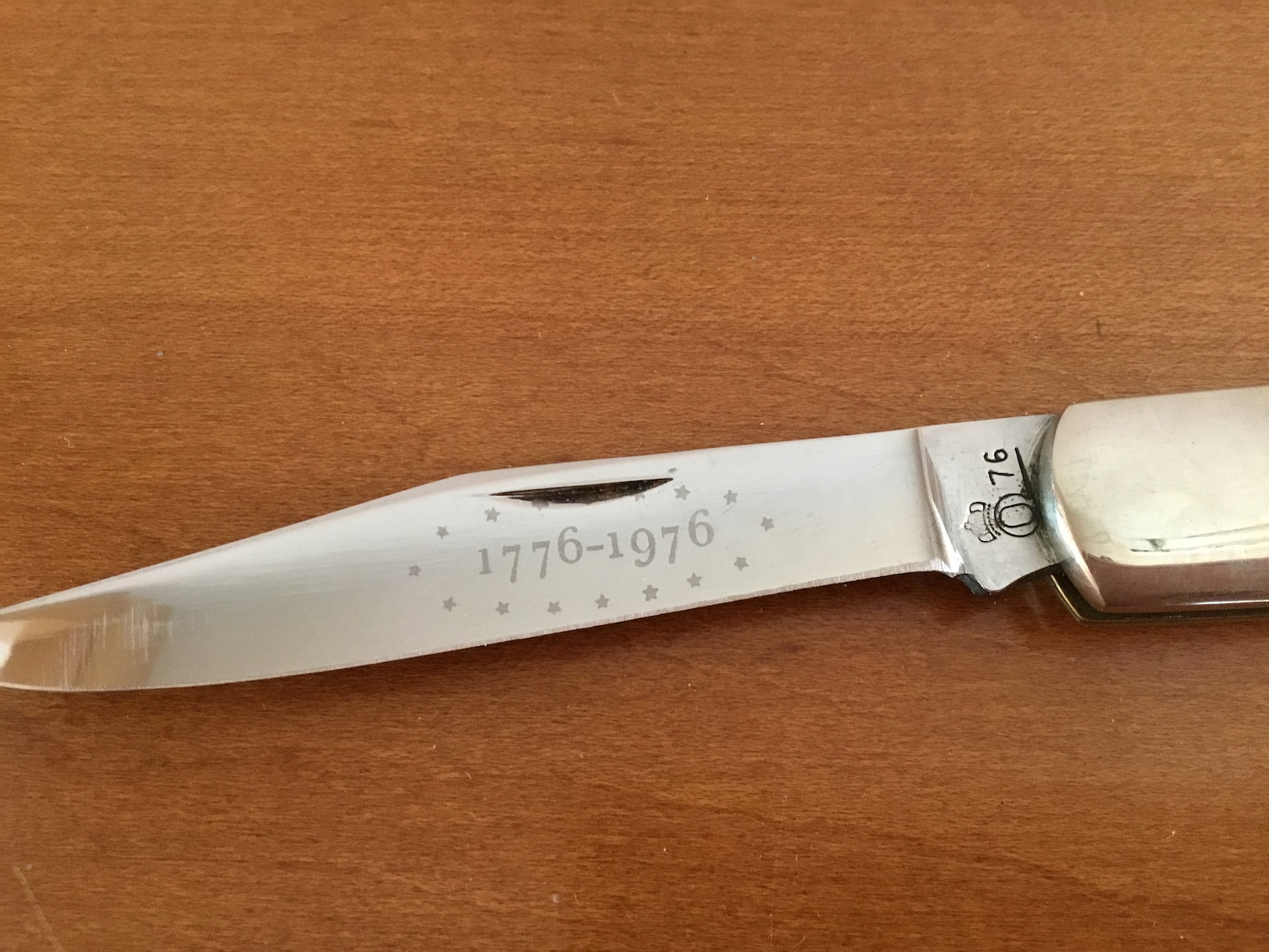 Queen Knife Bicentennial Barlow Black Micarta Handles Etched Etsy