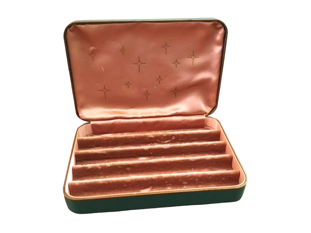 Earring Box Jewelry Box Green Farrington Jewelry Box Etsy