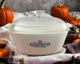 Corning Ware Cornflower Blue Casserole Dish Large Casserole 2 1/2 Quart