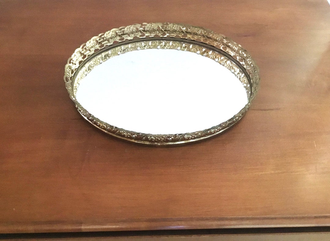 Hollywood Regency Mirrored Dressing Table Tray Mid Century Etsy