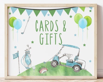 Golf Birthday Party Cards and Gifts Sign Golf Party Decorations Boys 1st Birthday Golf Party Decor Gift Table Sign Golf Baby Shower GOBP