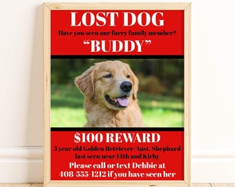 Lost Dog Flyer - Etsy Hong Kong Lost Dog Flyer - Etsy Hong Kong