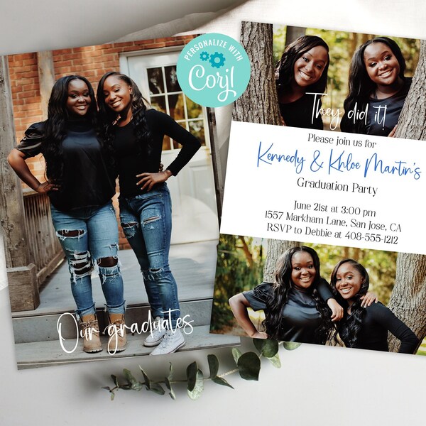 Twins Graduation Etsy