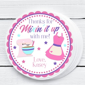 Baking Birthday Party Favor Tag, Cake Decorating, Cupcake Decorating, Baking Party, Girls Birthday Party, Mixin It Up, Cupcake Party