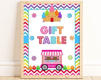 Gift Table Sign, Candy Birthday Party, Sweets Party, Candy Party, Sweet Celebration, Girls Birthday Party, Candy Party Decorations, CABP