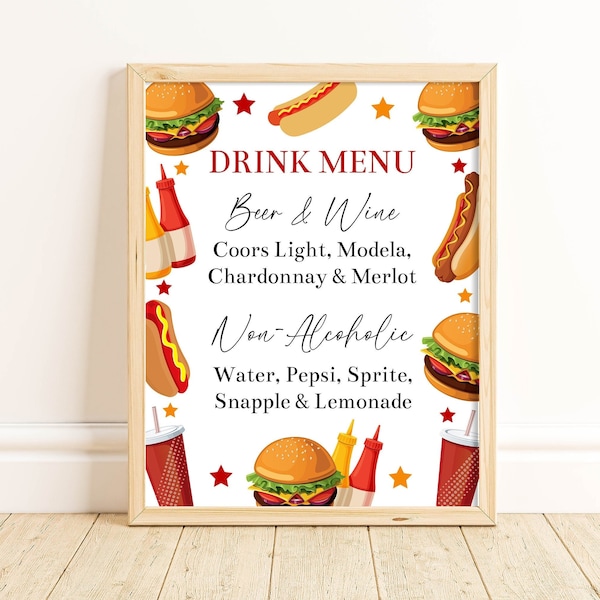 Hot Dog Bar Printables Etsy