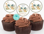 Editable Safari Cupcake Toppers, Safari Birthday Party Decorations, 1st Birthday Party, Safari First Birthday, Corjl, Printable, WION Il_170x135