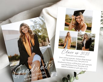Editable Graduation Announcement Template, Class of 2024 (Digital Download)