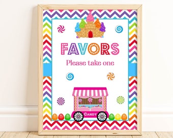 Favors Sign, Candy Birthday Party, Sweets Party, Favor Table Sign, Candy Party, Sweet Celebration, Girls Birthday Party, Instant, CABP