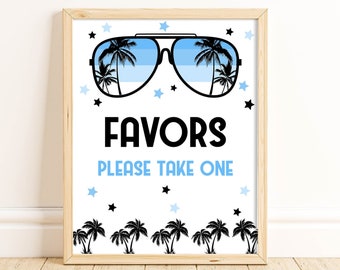 One Cool Dude Favor Sign, Two Cool, Birthday Party Sign, 1st Birthday, 2nd Birthday, Sunglasses, Boy Birthday, Favor Table Sign, BLOC