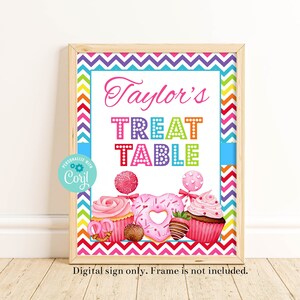 Treat Table Sign, Treats Sign, Candy Table Sign, Candy Party, Candy Birthday, Dessert Table Sign, Printable Sign, Corjl, Instant, CABP