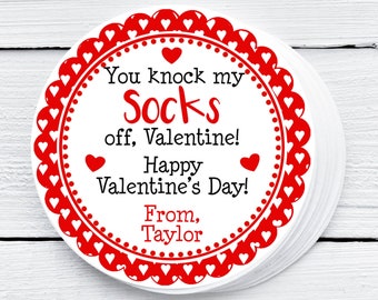 You Knock My Socks Off Valentine, Kids Valentines, Fuzzy Socks, School Valentines, Class Valentines, Sock Valentines, Valentines For Friends