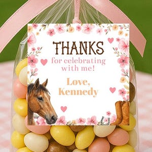 Bearbeitbares Pferd Geburtstag Favor Tag Template Pony 1