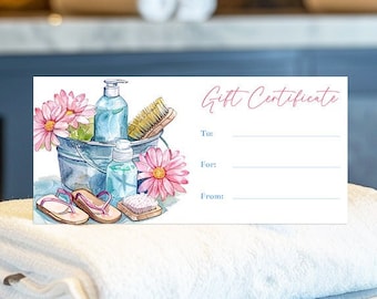 Editable Manicure or Pedicure Gift Certificate Voucher Template Spa Day For Her Printable Christmas or Birthday Gift Coupon Voucher Corjl