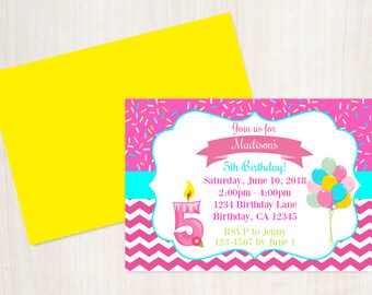 5th birthday invite | Etsy