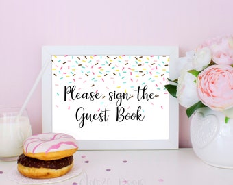 Cards And Gifts Sign Sprinkle Baby Shower Donut Party Donut Etsy