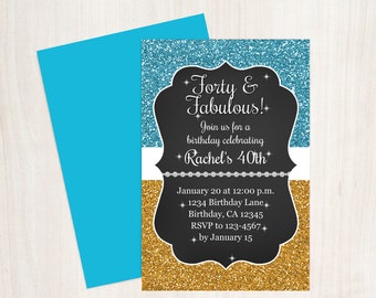 Articoli Simili A 40 E Invito Compleanno Favoloso Quaranta