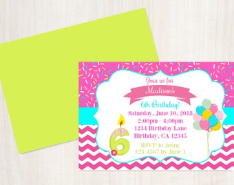 6 year old invite etsy
