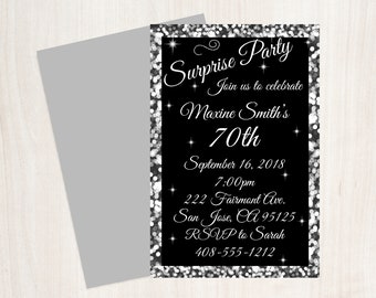 80th birthday invitation 80th surprise party invitation etsy