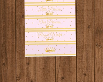 Princess label princess sticker princess birthday pink | Etsy