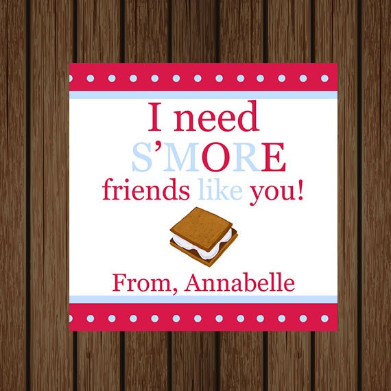 Items Similar To I Need Smore Friends Like You Smore Tag Smore 