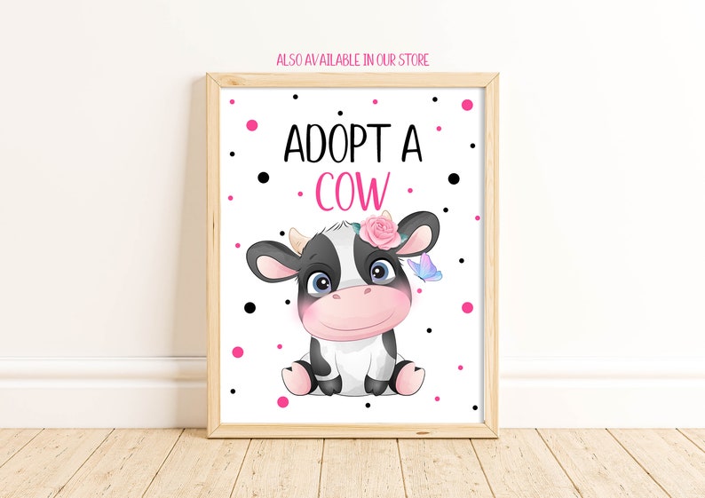 Editable Cow First Year Photo Banner, Printable Cow First Birthday Party, Farm Party Decorations, Cow Party, Instant Downlaod, HCHM image 8
