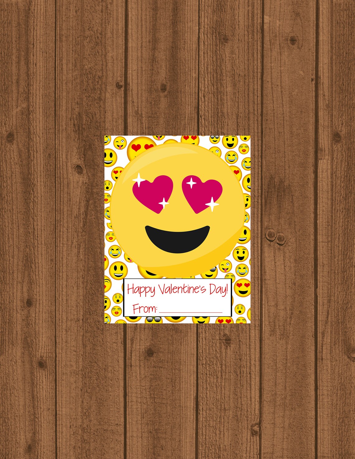 Emoji Valentine Emoji Valentine Printable Emoji Instant | Etsy