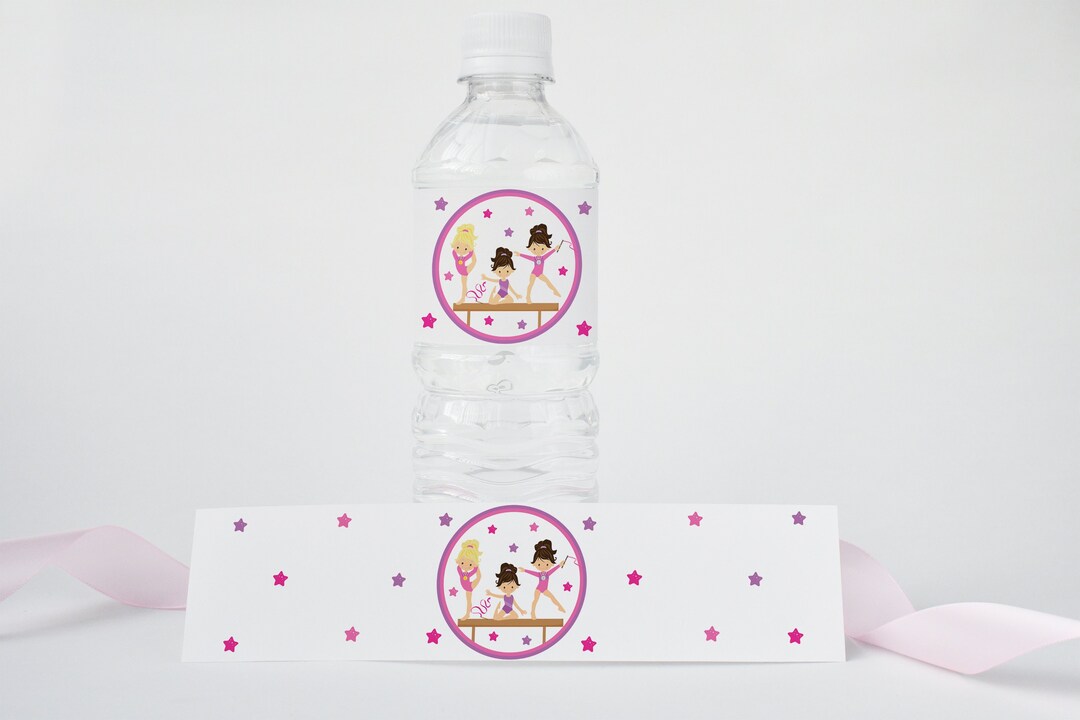 Donut Grow Up Birthday Water Bottle Stickers - 20 Waterproof Wrap Labels For Party Decorations