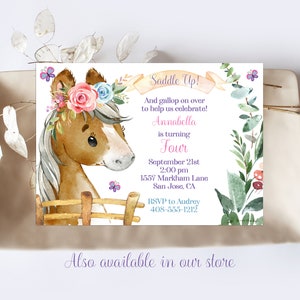 Editable Horse Favor Tag Horse Birthday Party Pony Tag - Etsy