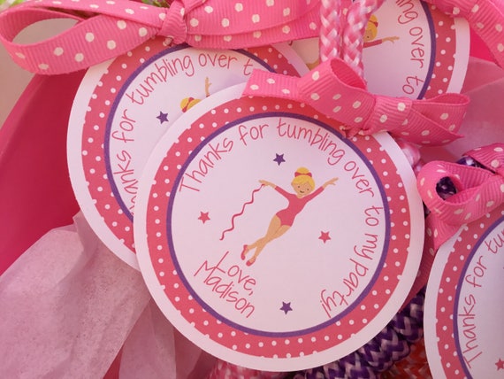 Gymnastics Favor Tag, Printable Tags, Gymnastics Party, Gymnast Favor Tag, Gymnast, Gymnastics Birthday, Gymnastics Favor, Birthday Tags Il_570xn